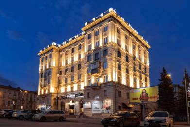 Подсветка жилых домов в центре г. Нижний Тагил